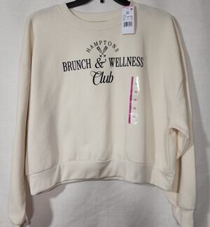 Hamptons Brunch & wellness club women's sweatshirt Size XXL